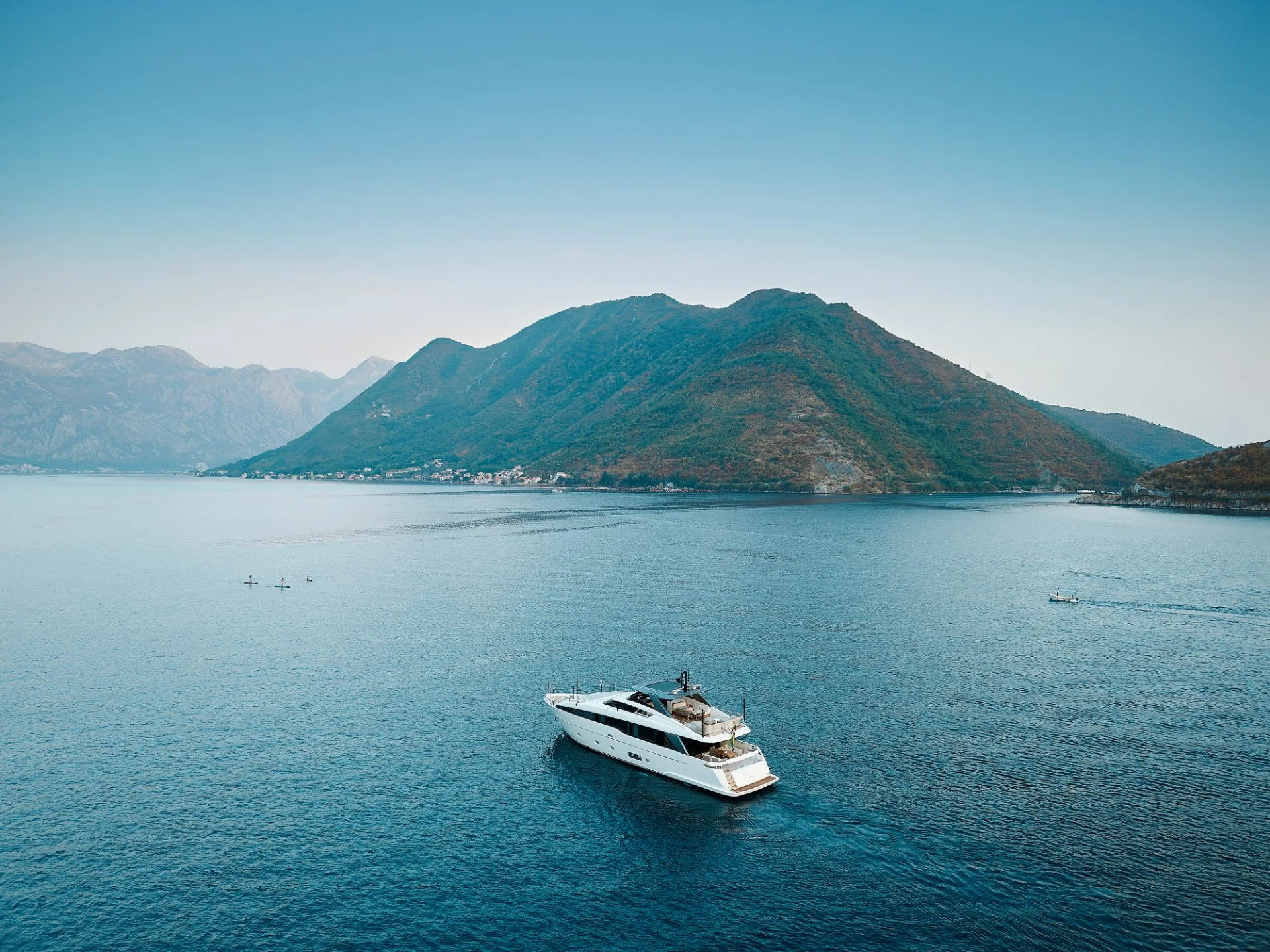At anchor in the Bay of Kotor